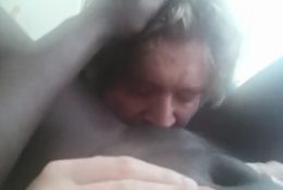 White guy licks chocolate cunt