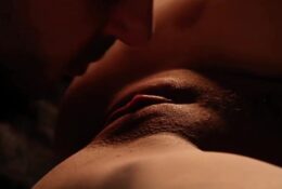 Sensual cunnilingus in the bathroom