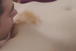 Cute shy redhead has her hairy cunt tenderly licked